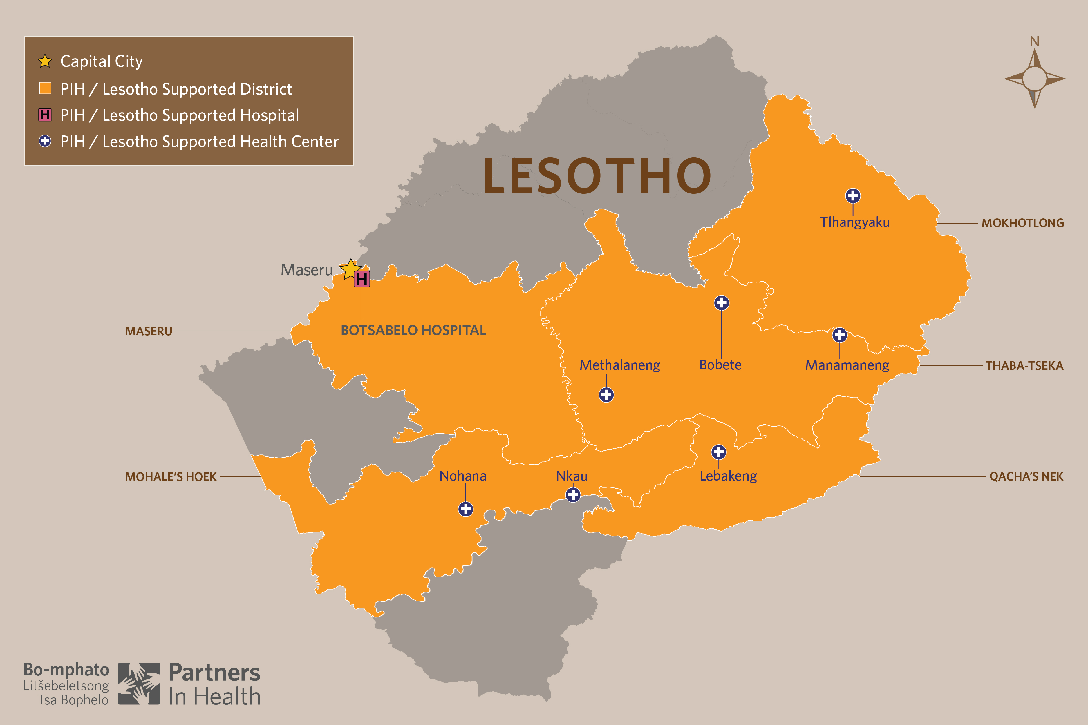 08 PIH Lesotho Map 2018 